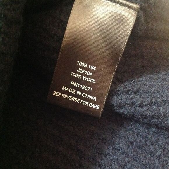 JIGSAW 100% Wool Navy Waffle Knit Sweater Dress M - Picture 10 of 11